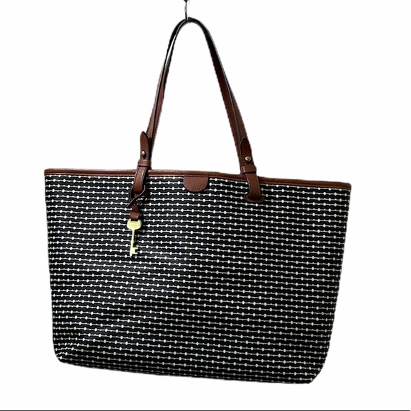 Fossil Handbags - Fossil Rachel Black magnetic snap tote